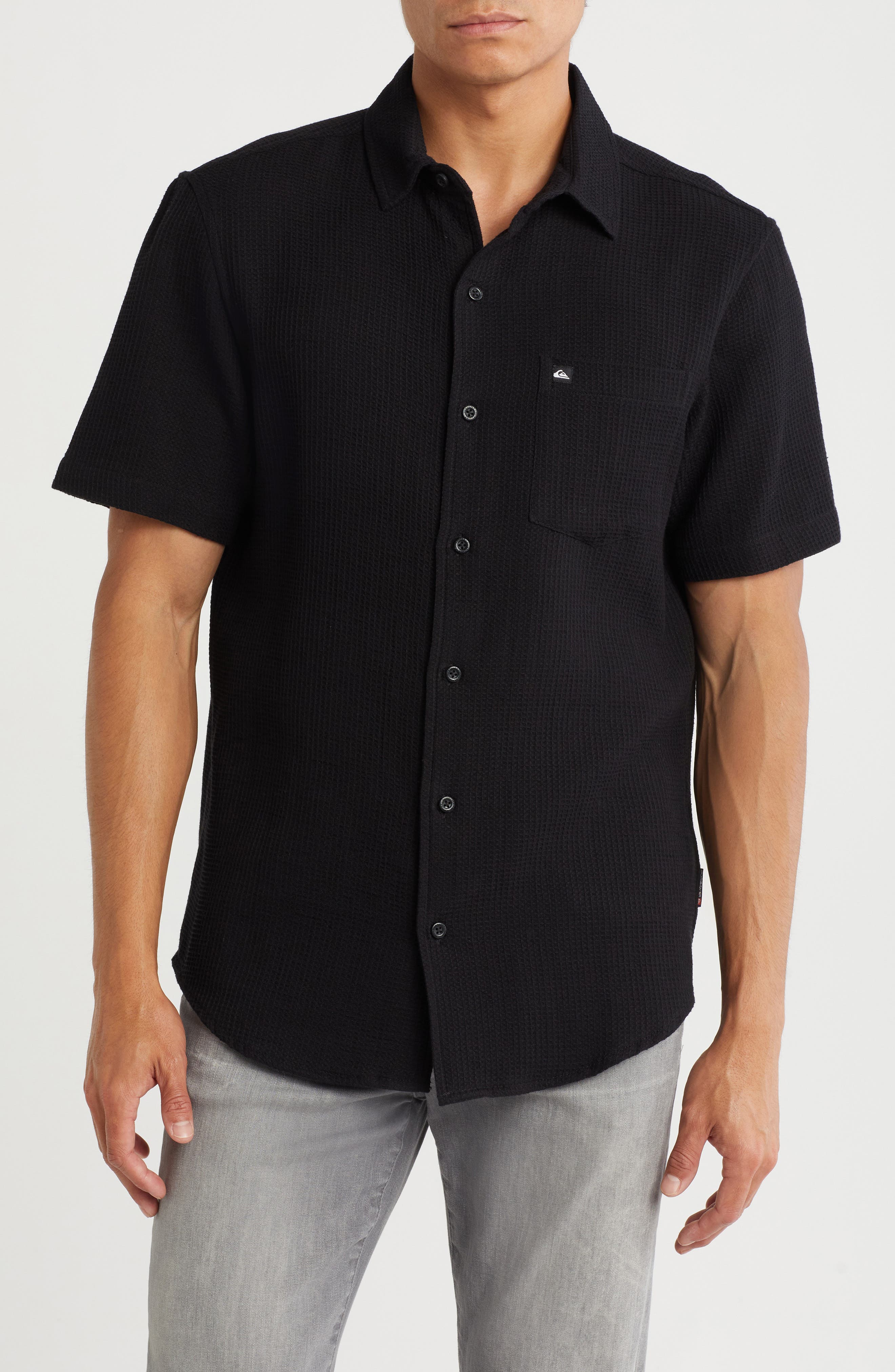 Quiksilver Danya Short Sleeve Cotton Button-Up Shirt