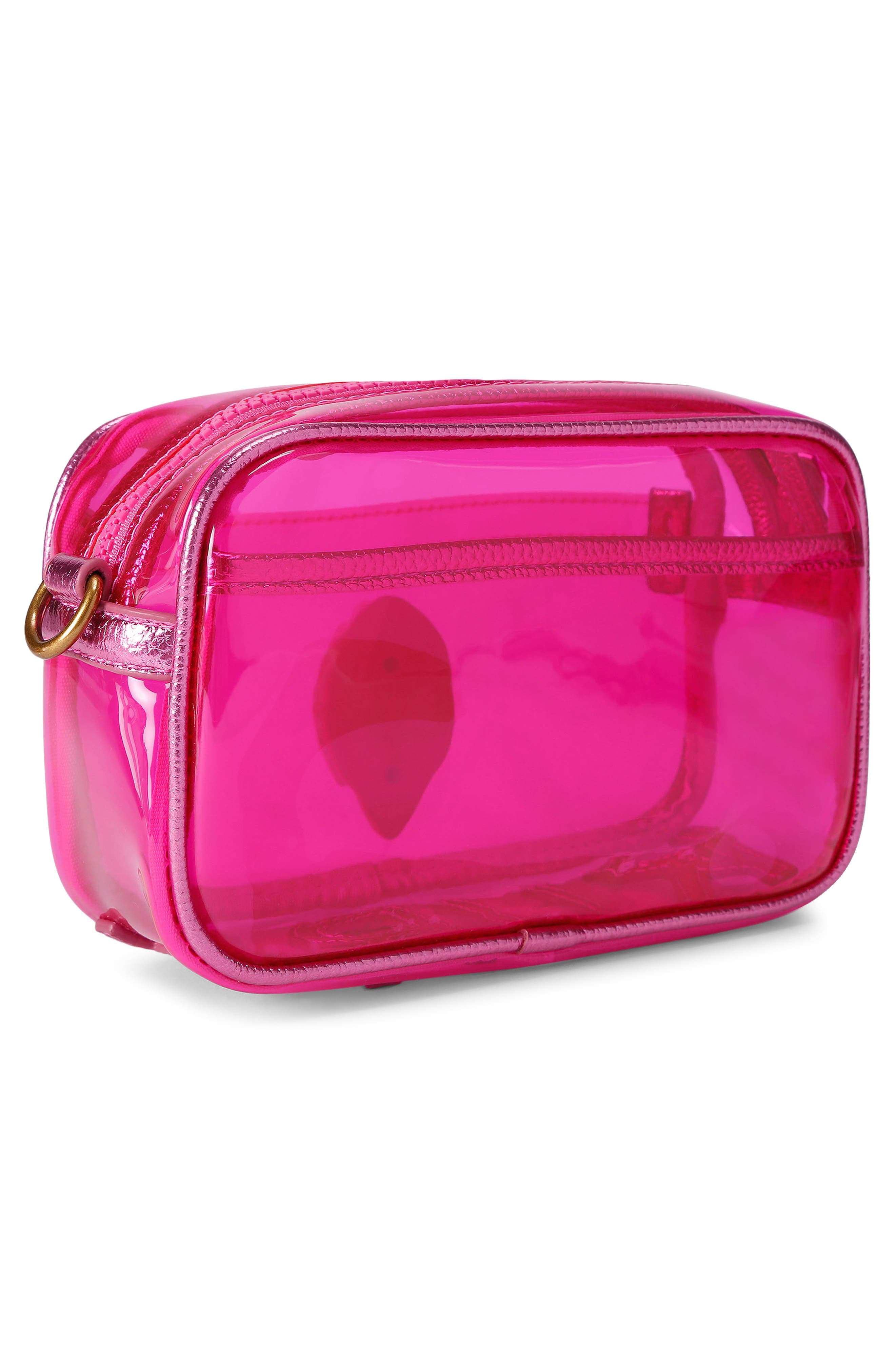 Kurt Geiger London Kensington Vinyl Camera Bag, Alternate, color, Bright Pink