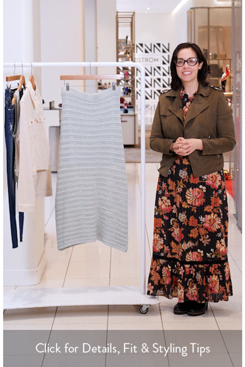 Lana Open Stitch Cotton Blend Maxi Skirt video
