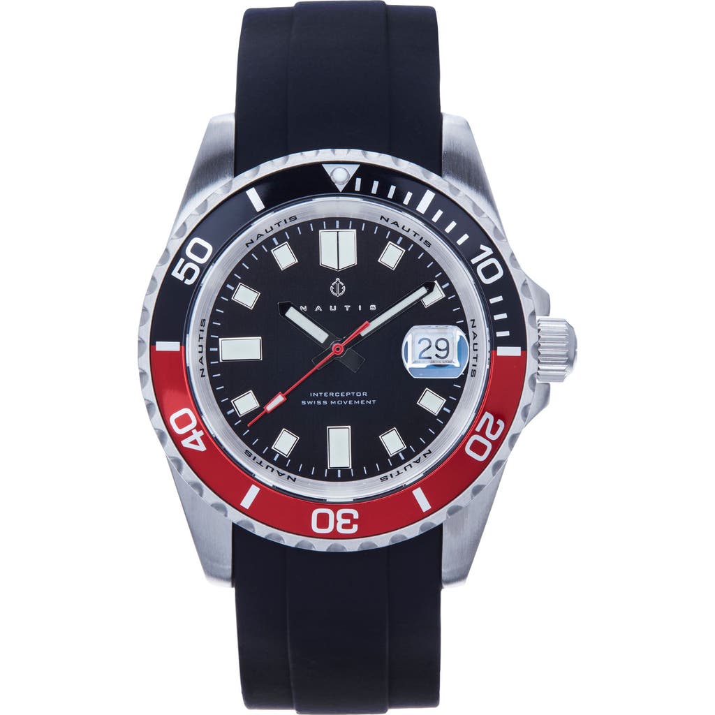 NAUTIS NAUTIS INTERCEPTOR BOX SET WITH INTERCHANGABLE BANDS AND DATE DISPLAY