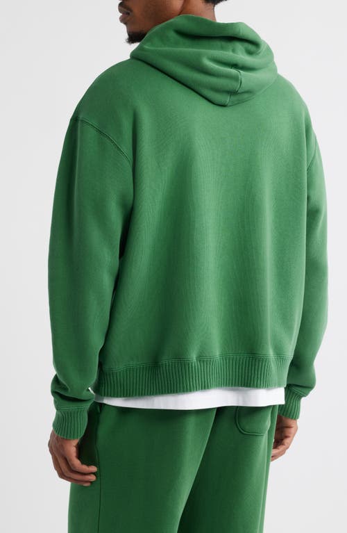 Elwood Core Oversize Organic Cotton Brushed Terry Hoodie In Green