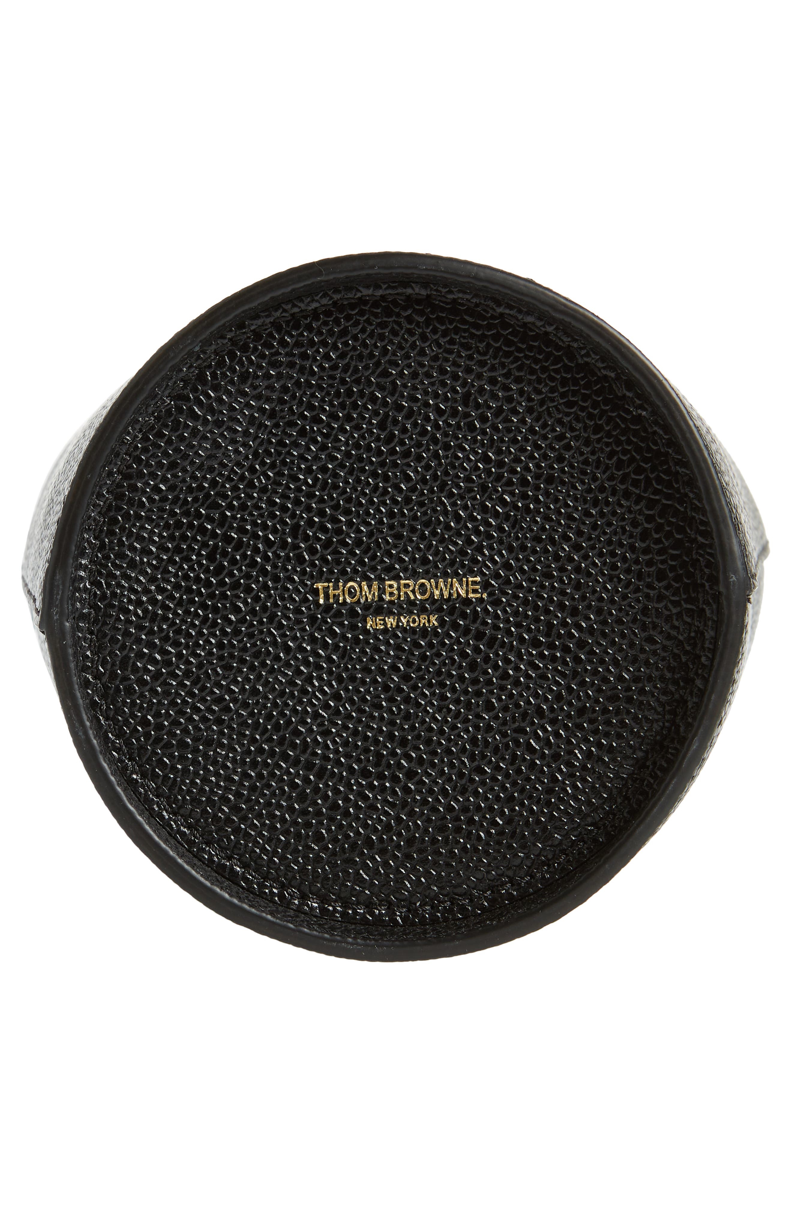 Thom Browne Mini Calfskin Leather Bucket Bag, Alternate, color, 