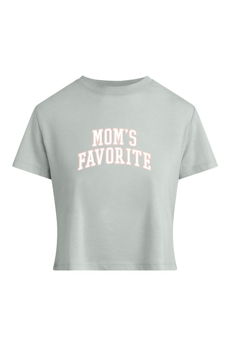 Moms Favorite Crop T-Shirt, Main, color, LIGHT SAGE/ WHITE