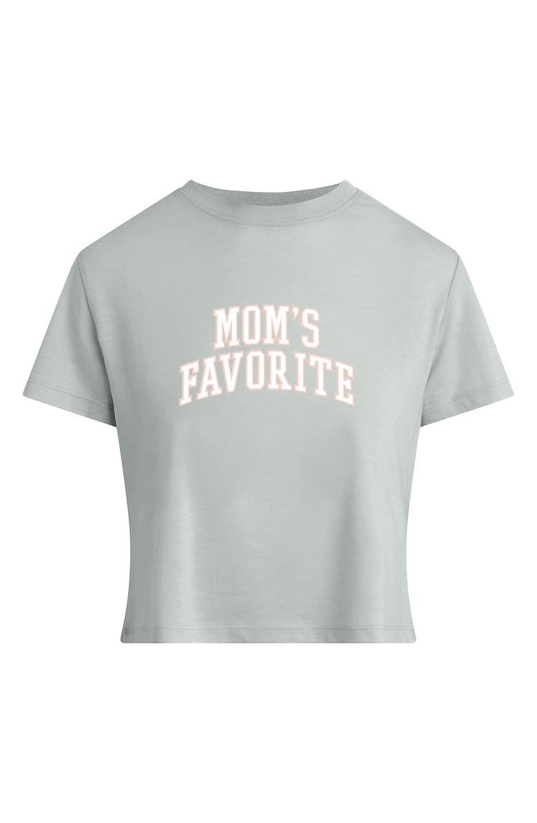Favorite Daughter Moms Favorite Crop T-Shirt, Main, color, Light Sage/ White