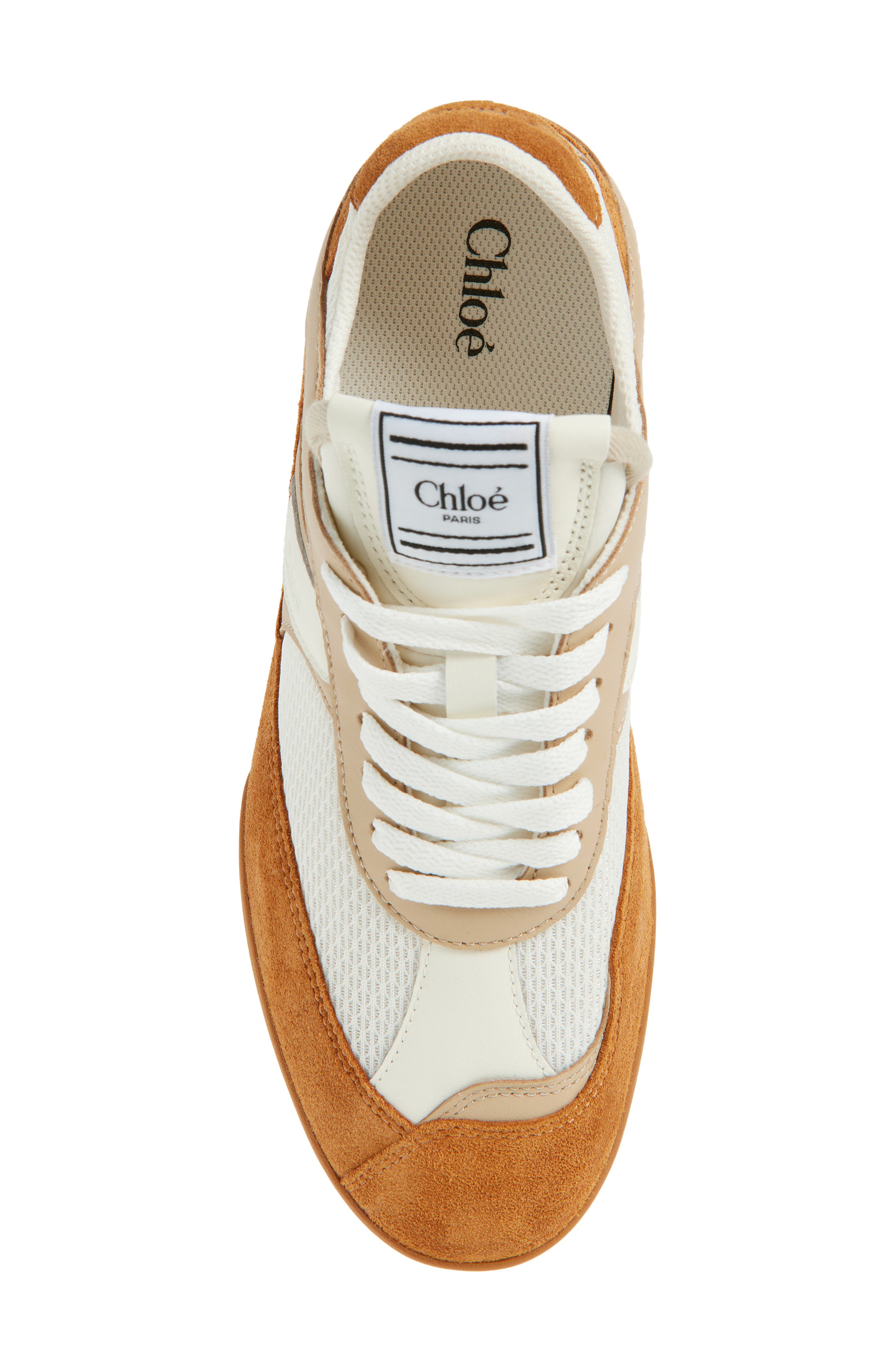 Chloé Kick Low Top Sneaker, Alternate, color, Rusted Brown