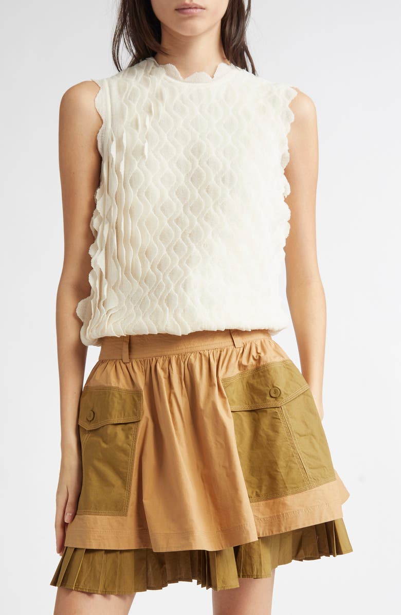 Ulla Johnson Maelys Scalloped Cotton Blend Top, Main, color, 