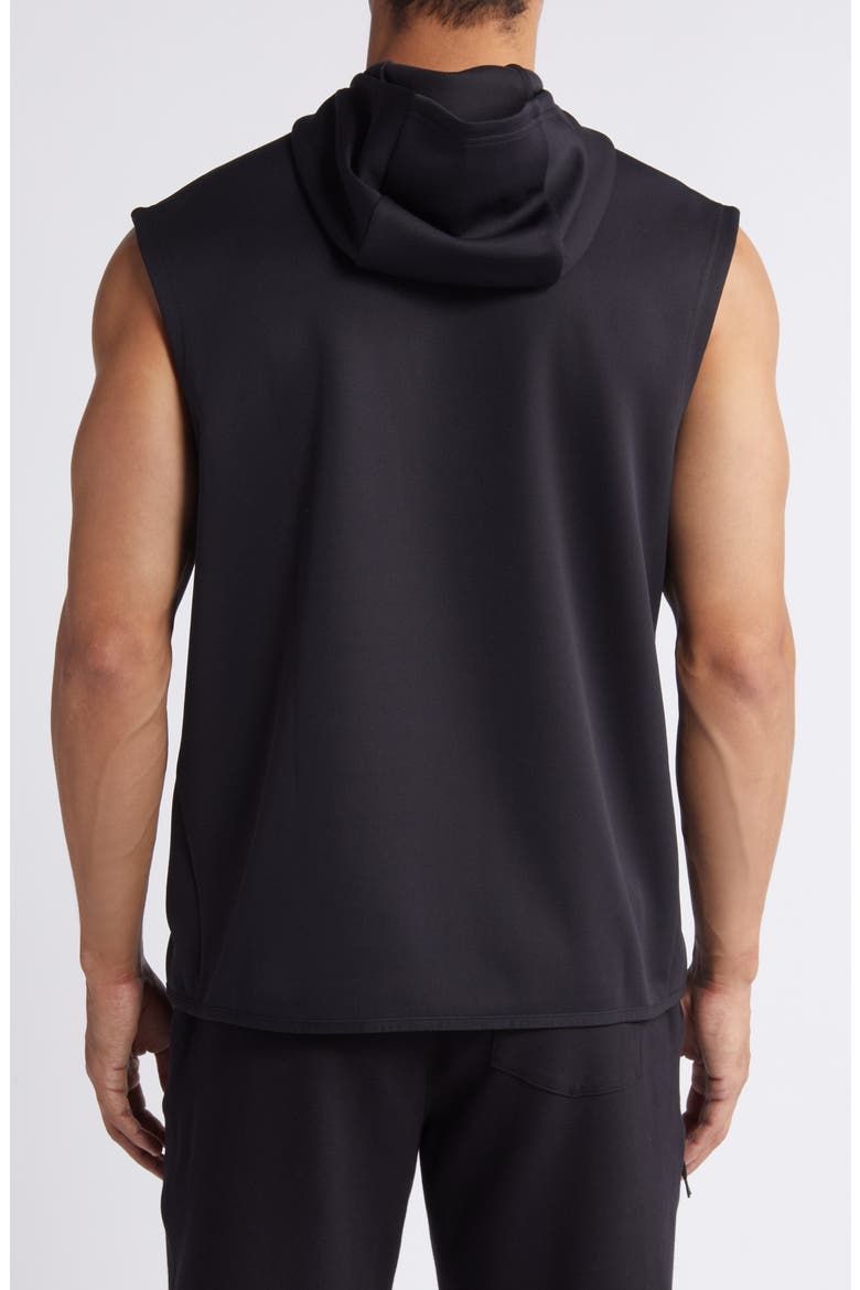 Arch Sleeveless Hoodie, Alternate, color, BLACK