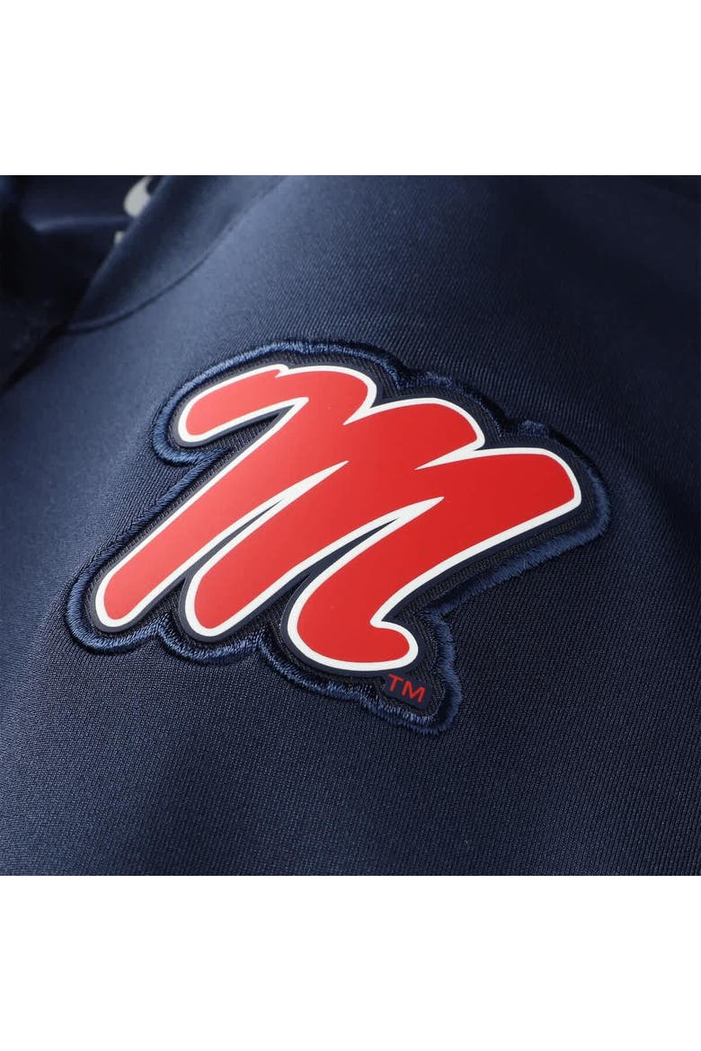 Men's Nike  Navy Ole Miss Rebels Dri-FIT Half-Zip Pullover, Alternate, color, Navy