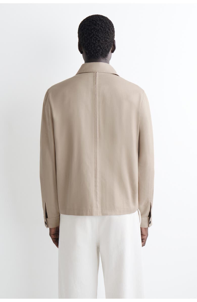 COS Relaxed Cotton-Linen Overshirt, Alternate, color, Beige
