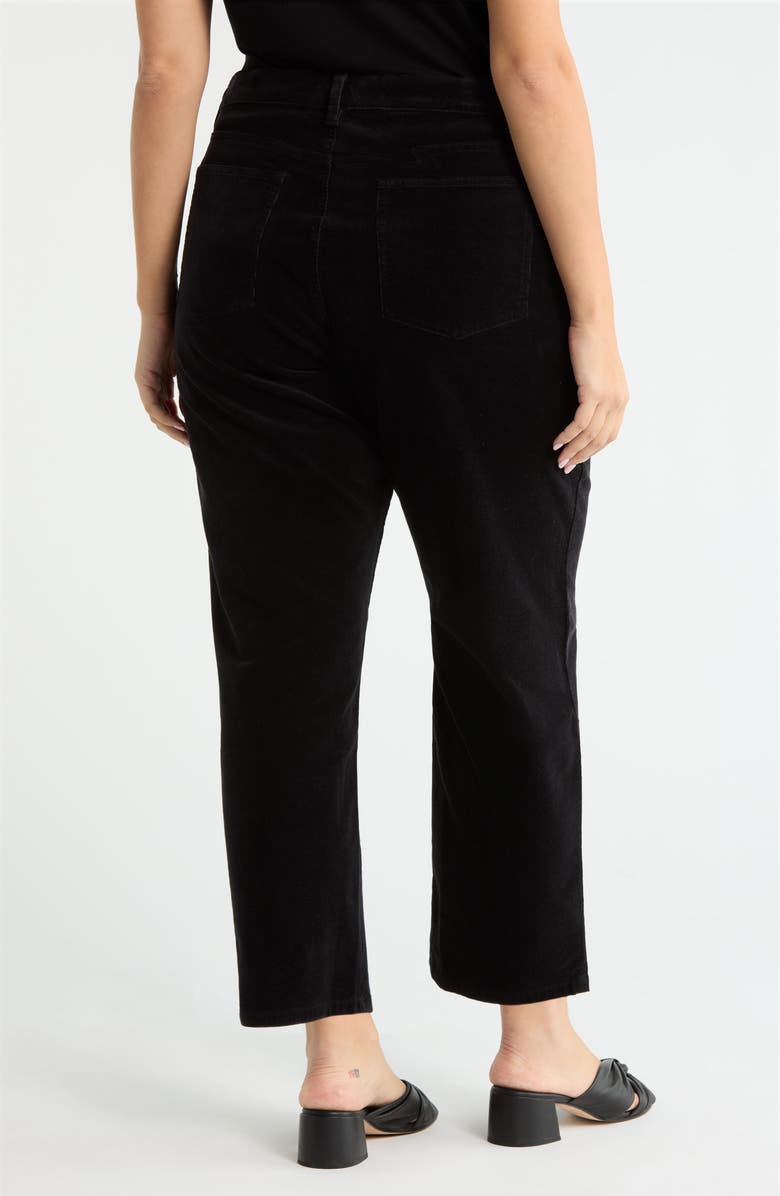 Eileen Fisher High Waist Ankle Straight Leg Jeans, Alternate, color, Black