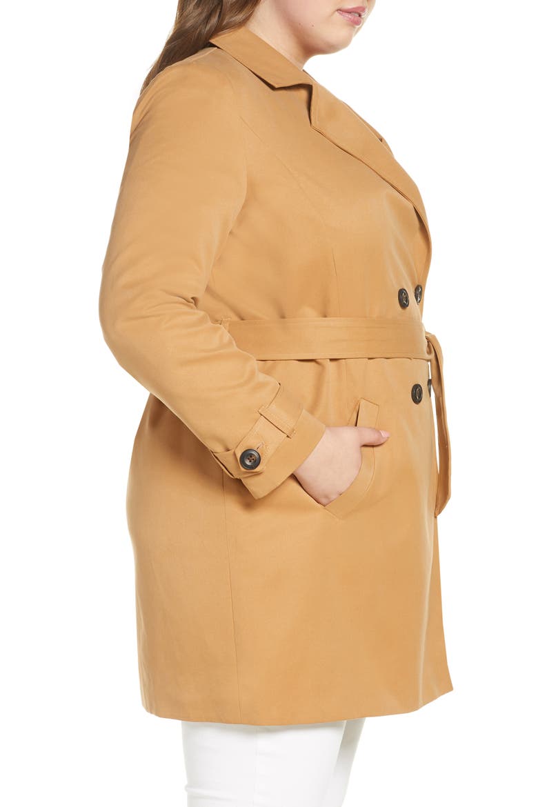 Curve Tie Waist Jacket, Alternate, color, TOBACCO BROWN