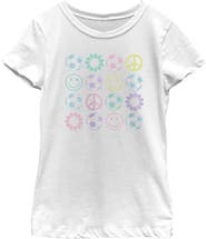 Lost Gods Girl's Lost Gods Soccer and Happiness Icon Grid Graphic T-Shirt