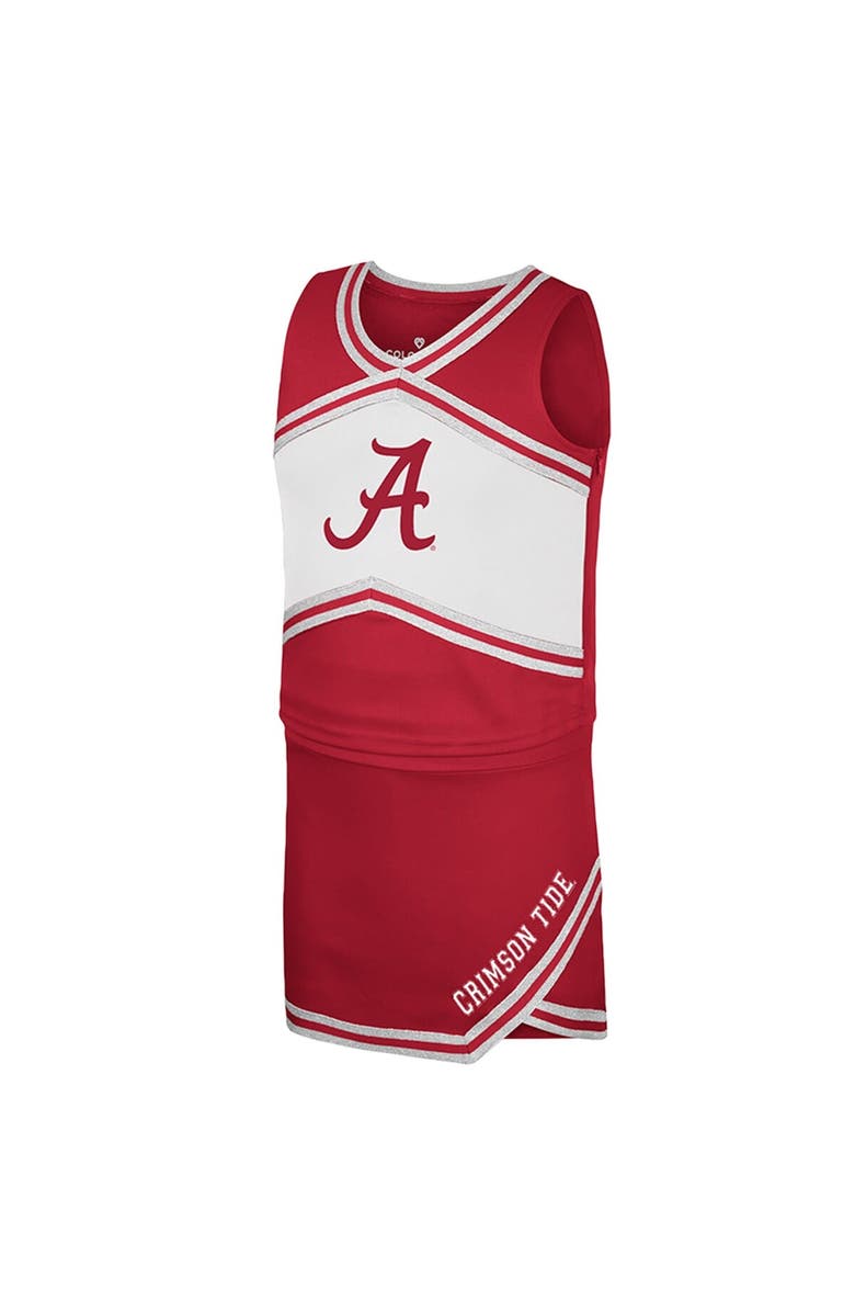 COLOSSEUM Girls Youth Colosseum Crimson Alabama Crimson Tide Cheerleader Top & Skirt Set, Alternate, color, Crimson