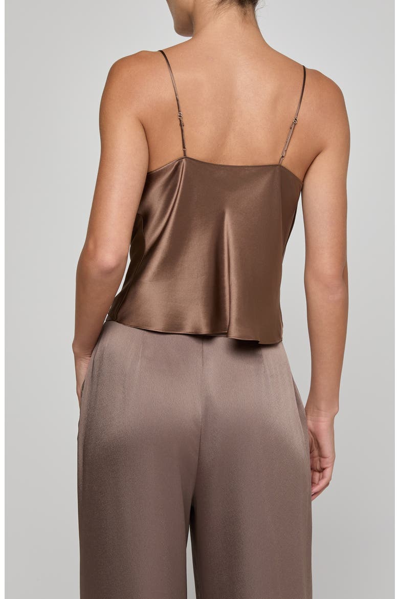 Calista Cowl Neck Silk Camisole, Alternate, color, CARDAMOM