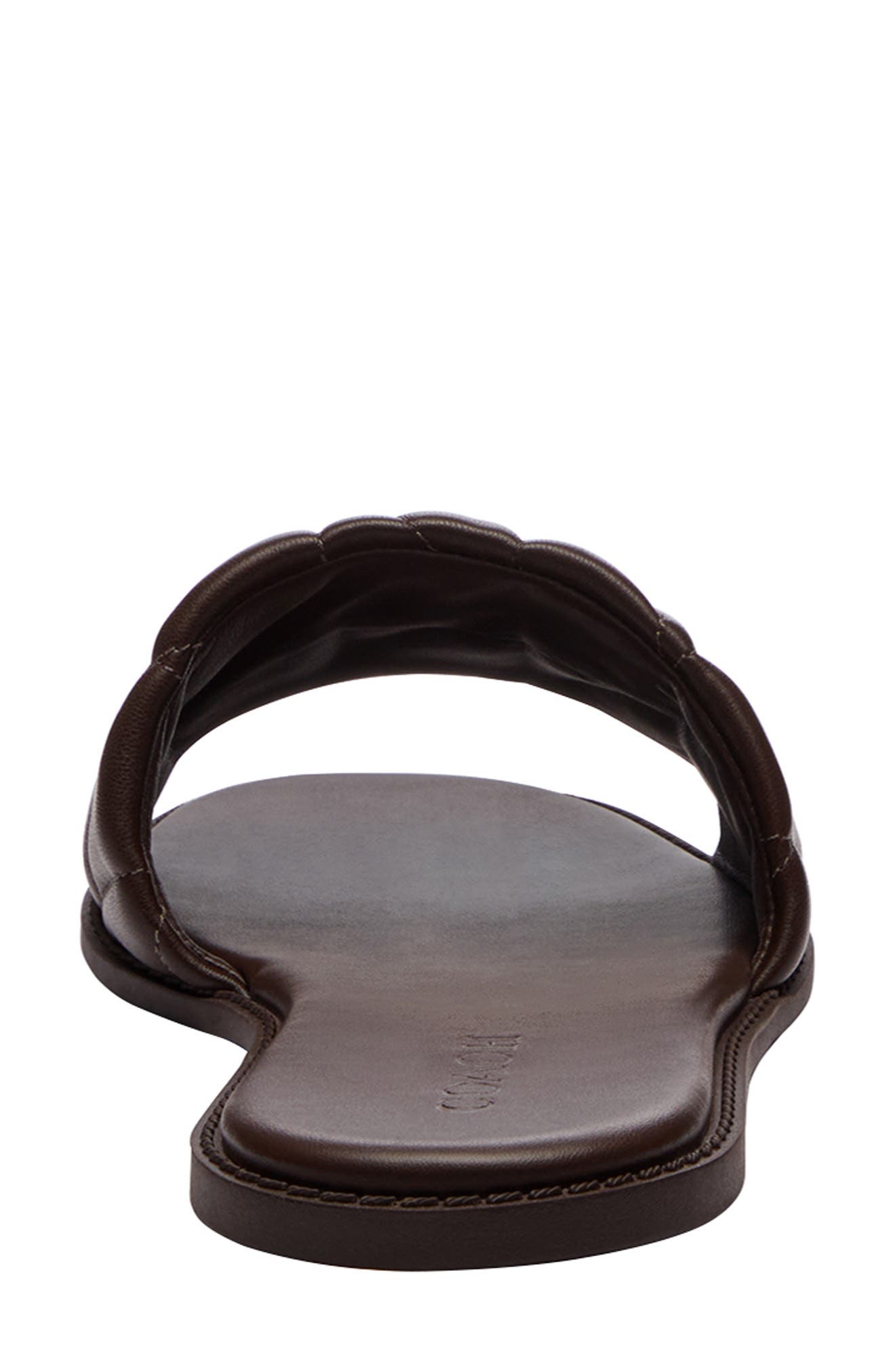 COACH Quilted Flat Slide Sandal, Alternate, color, Maple