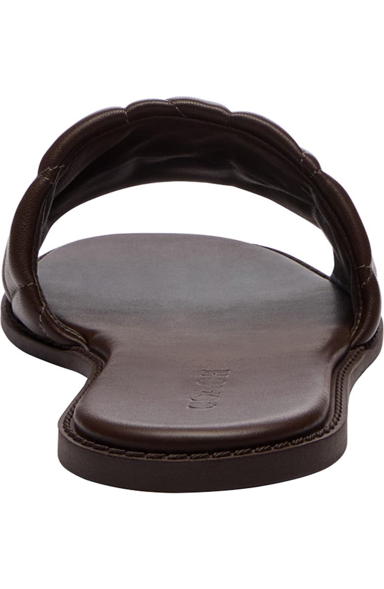 COACH Quilted Flat Slide Sandal, Alternate, color, Maple