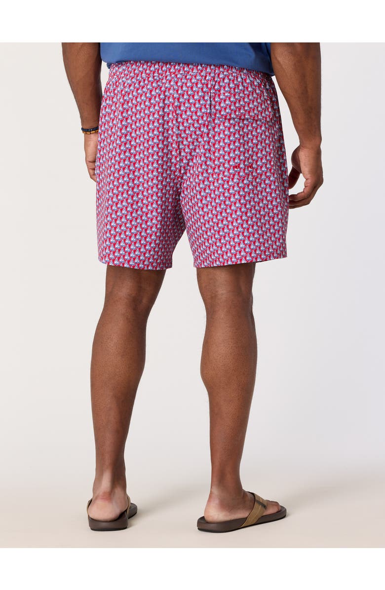 vineyard vines Big & Tall Printed Chappy Swim Trunks V3, Alternate, color, Sailing Lthouse Red