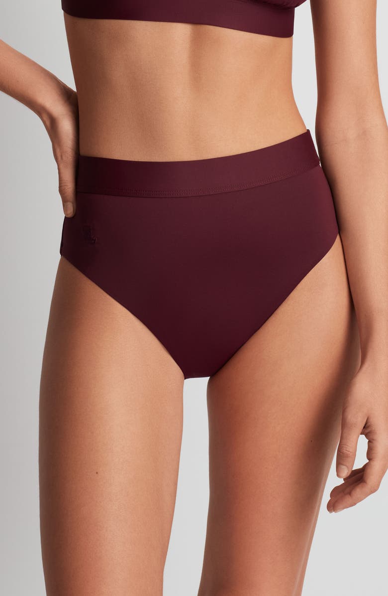 Lauren Ralph Lauren Banded High Waist Bikini Bottoms, Main, color,