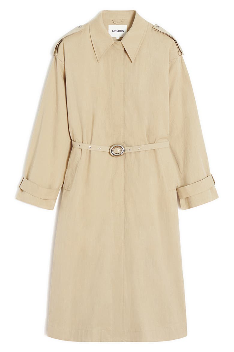 Ozzy Water Repellent Trench Coat, Alternate, color, SANDSTONE