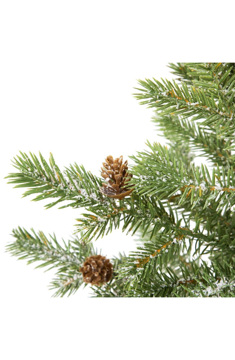 Northlight Lightly Flocked Pine Potted Artificial Christmas Tree with Pinecones - 22" - Unlit, Alternate, color, Green