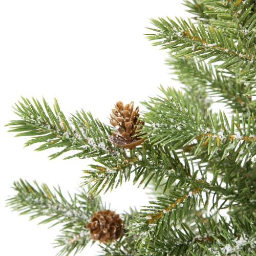 Northlight Lightly Flocked Pine Potted Artificial Christmas Tree With Pinecones In Green