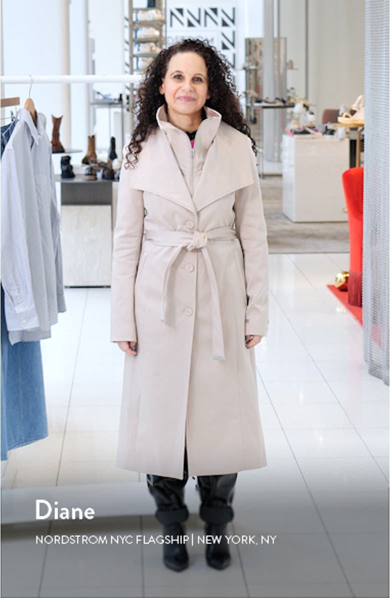 Ilana Water Repellent Bib Detail Cotton Blend Trench Coat, sales video thumbnail