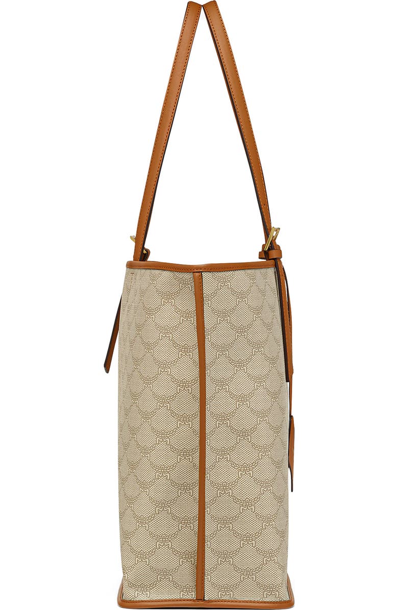 MCM Himmel Lauretos Coated Canvas Shopper Bag, Alternate, color, Oatmeal