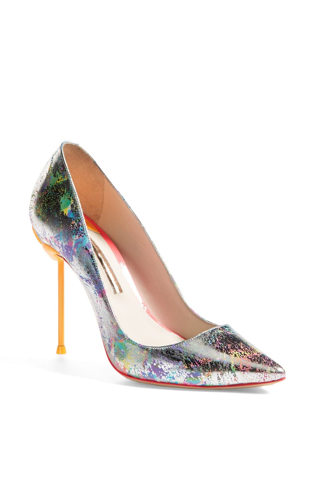 'Coco' Pump, Main, color, RAINBOW SILVER