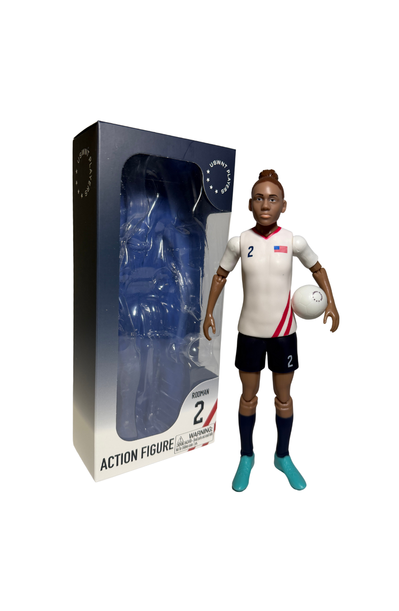 Banbo Toys SOCKERS USWNT Trinity Rodman 8" Collectible Soccer Action Figure, Main, color, White