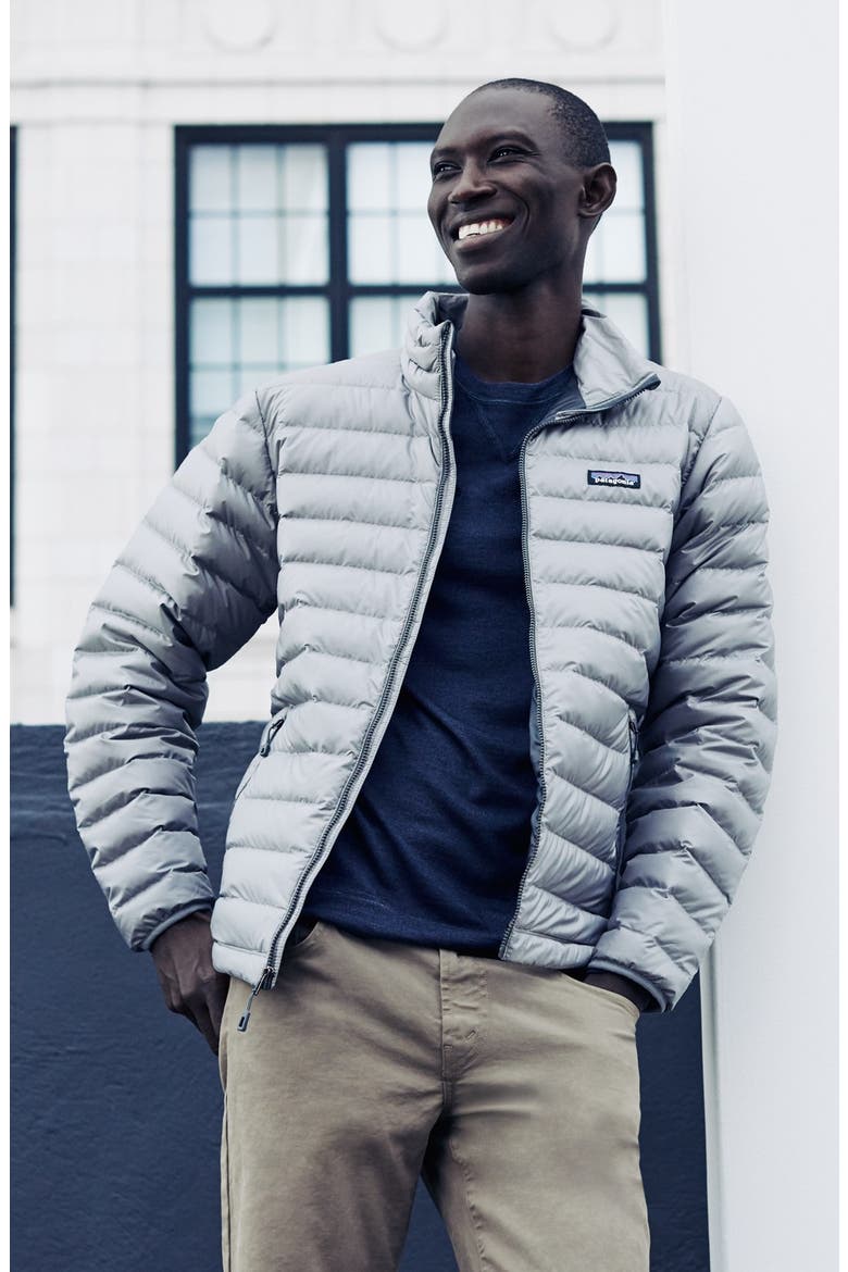 Water Repellent Down Jacket, Alternate, color, BLACK/ BLACK