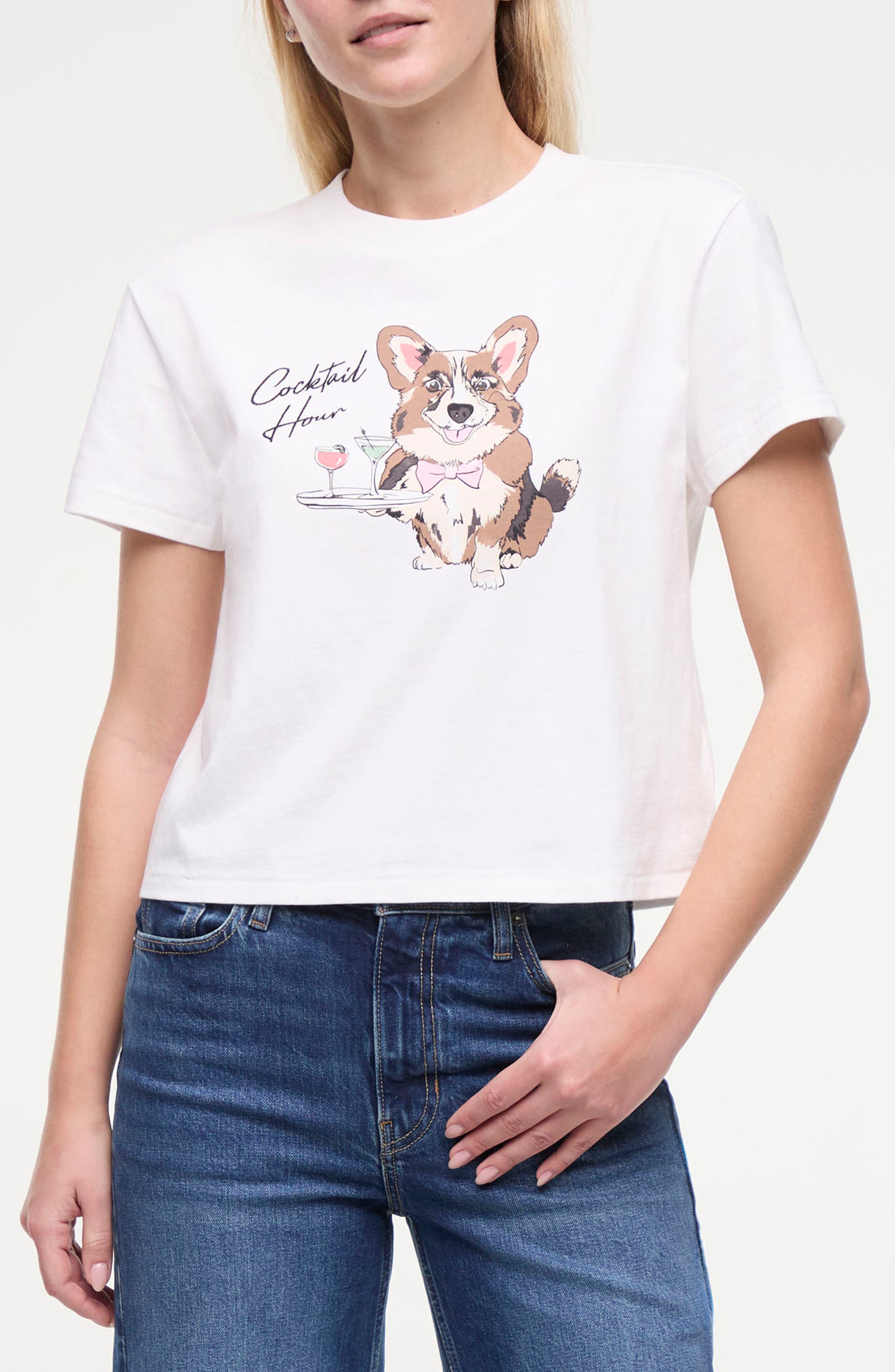 Wildfox Jamie Cocktail Hour Graphic T-Shirt