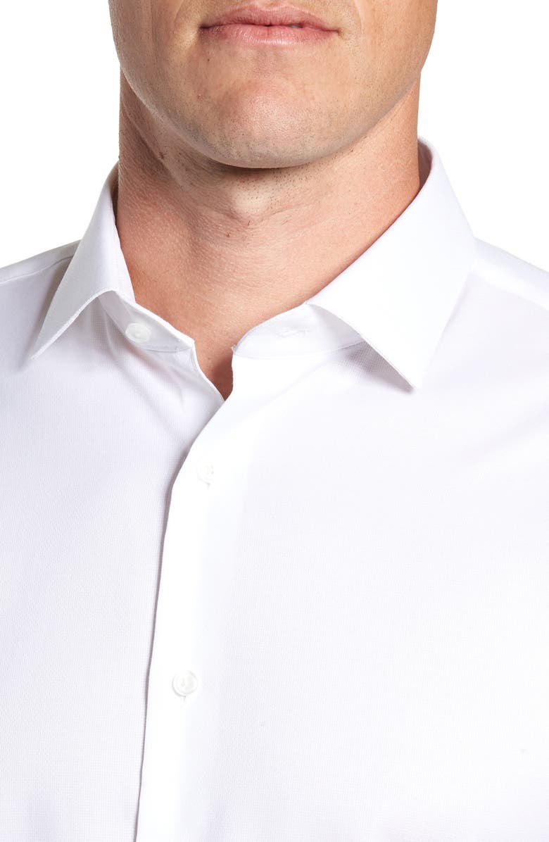 Calibrate Trim Fit Stretch No-Iron Solid Dress Shirt, Alternate, color, 