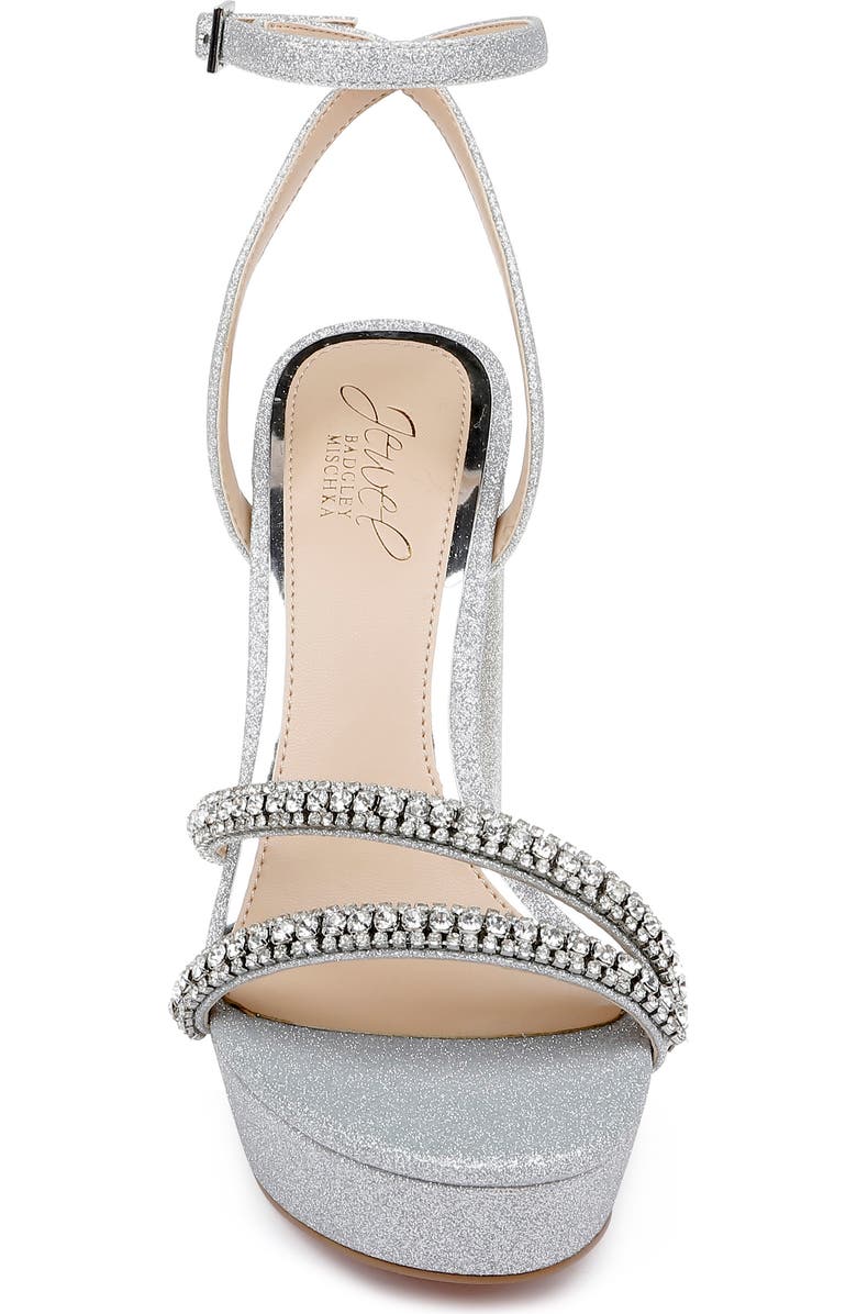 Jewel Badgley Mischka Rochel Platform Sandal, Alternate, color, Silver