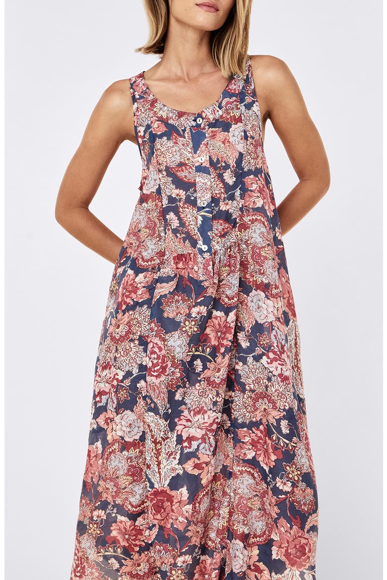 Ella Cotton & Silk Nightgown, Alternate, color, BLUE INDIGO