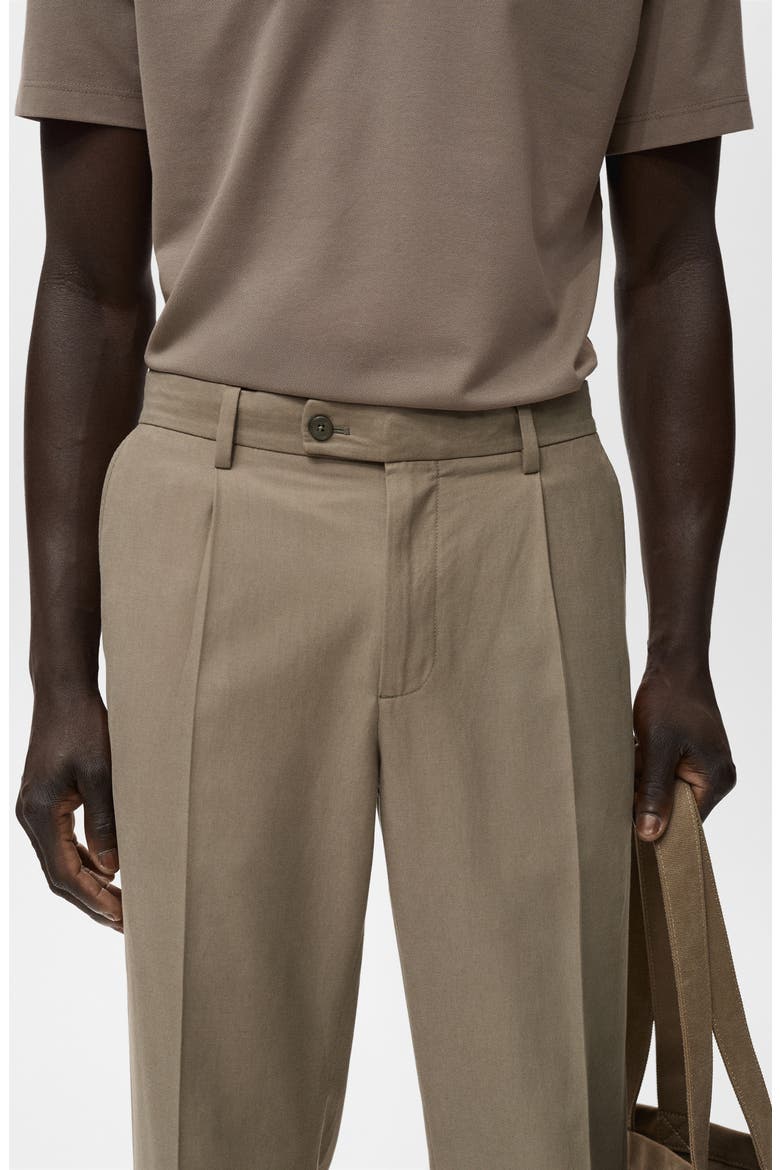 Tapered Crop Chinos, Alternate, color, BROWN