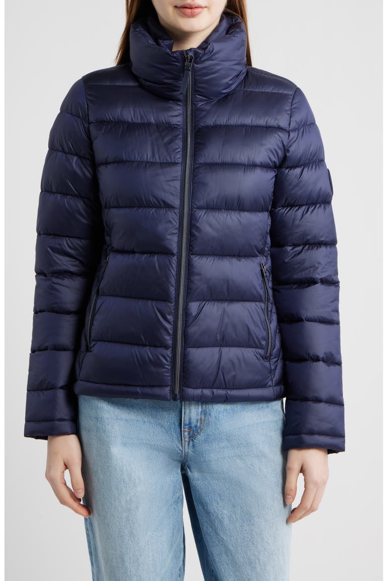 Packable Puffer Jacket, Main, color, NAVY