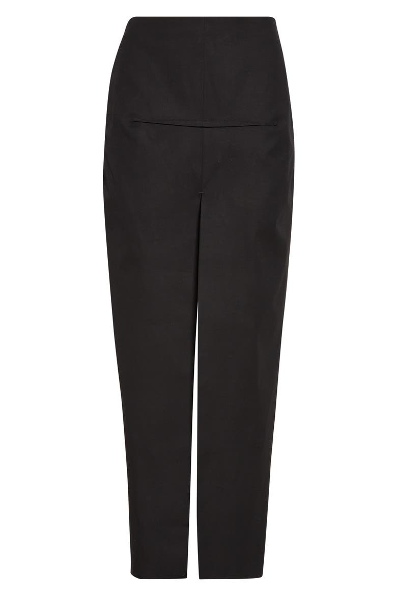 Sliced Stretch Poplin Maxi Skirt, Alternate, color, BLACK