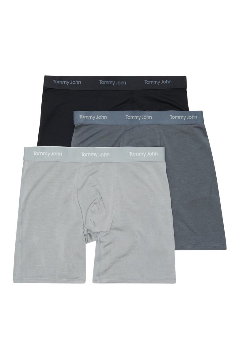 3-Pack Essential Second Skin Boxer Briefs, Main, color, BLACK BEAUTY/TURBULENCE/MONUMENT