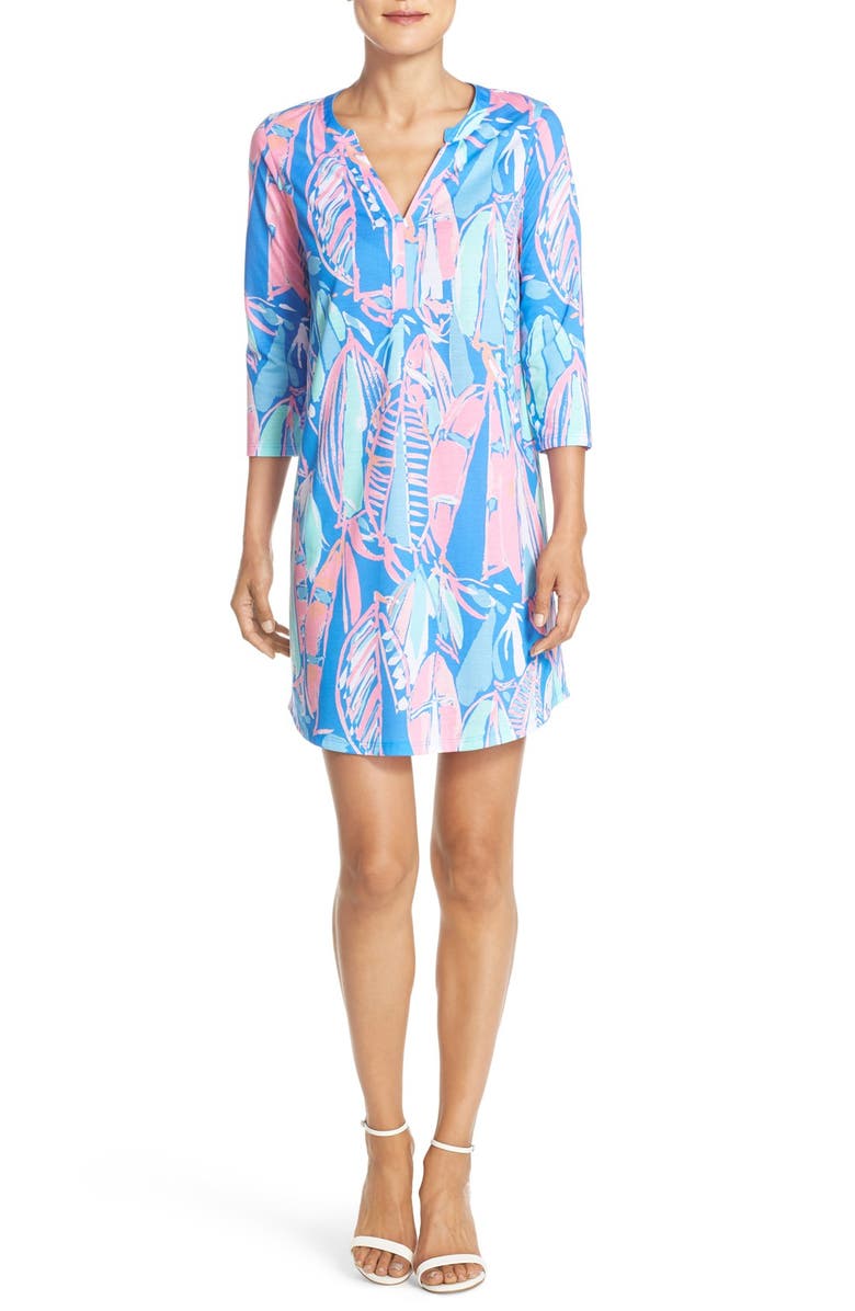 Lilly Pulitzer<sup>®</sup> 'Ali' Print Pima Cotton Shirtdress, Alternate, color,