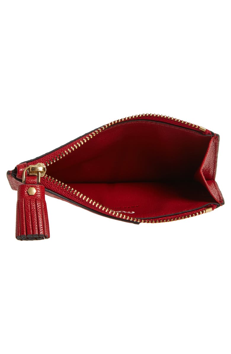 Anya Hindmarch Coca-Cola<sup>®</sup> Embossed Leather Zip Card Case, Alternate, color, 