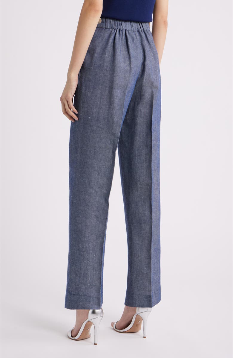 Anne Klein Pull-On Crop Wide Leg Pants, Alternate, color, Dark Blue