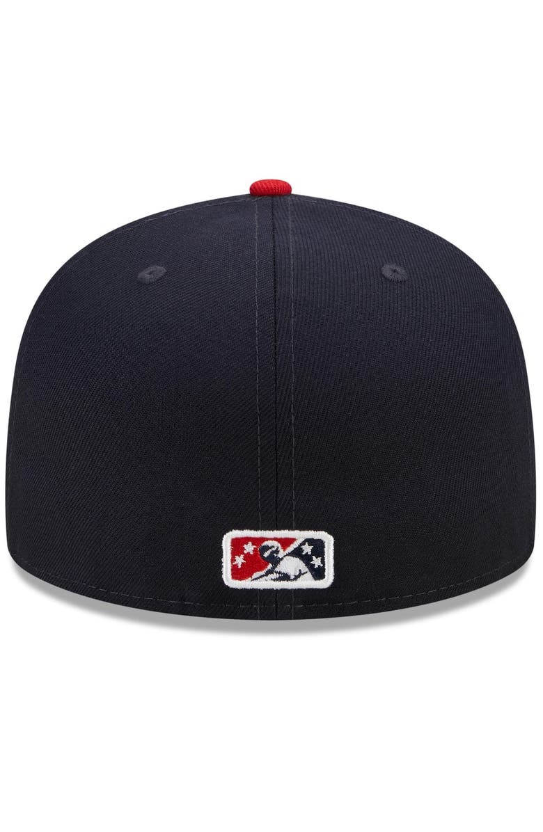 New Era Men's New Era Navy/Red New Hampshire Fisher Cats Marvel x Minor League 59FIFTY Fitted Hat, Alternate, color, Navy