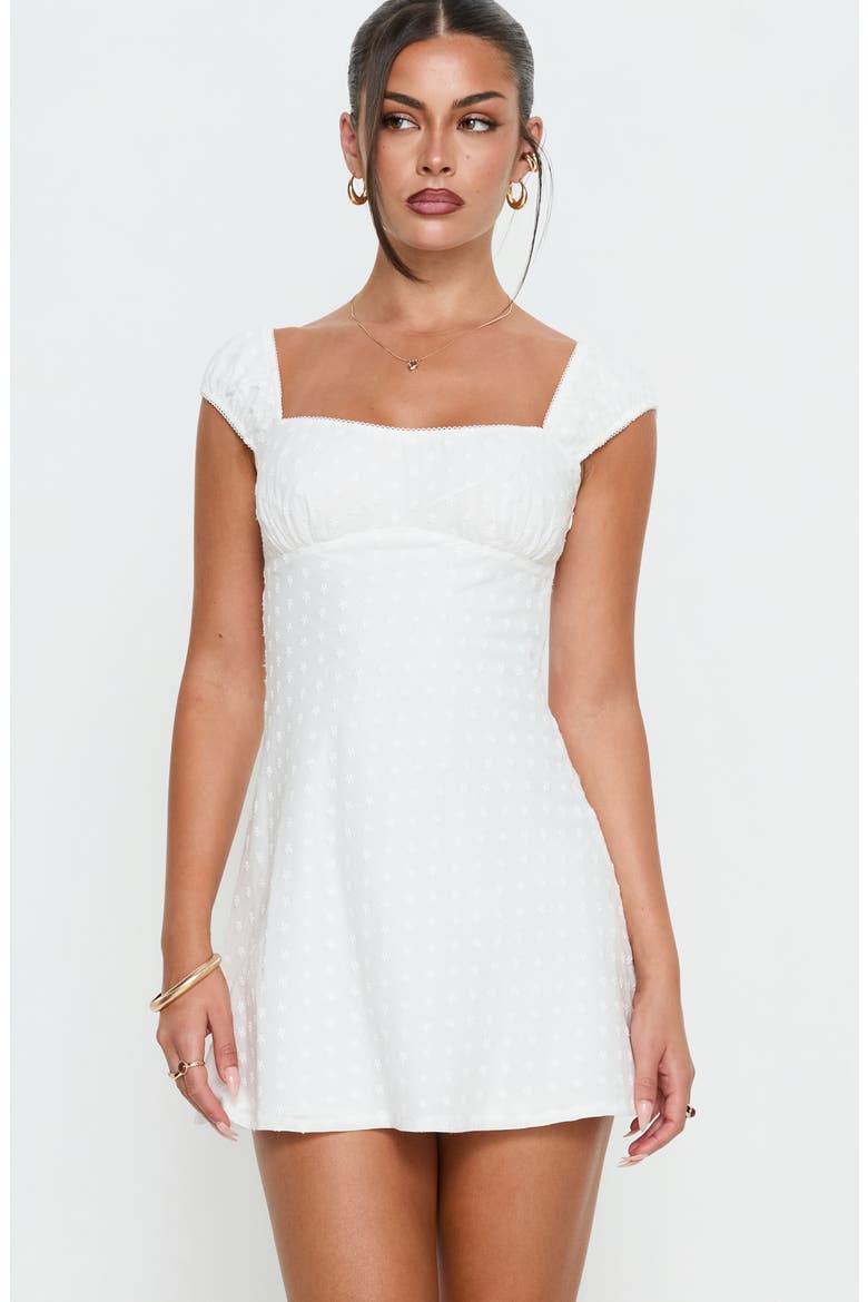 Seyani Eyelet Minidress, Alternate, color, WHITE