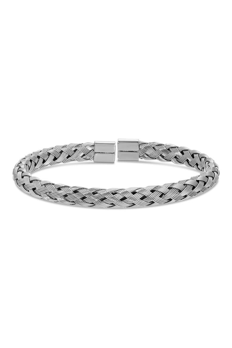 Men's Set of 3 Roman Bracelets, Alternate, color, SILVER