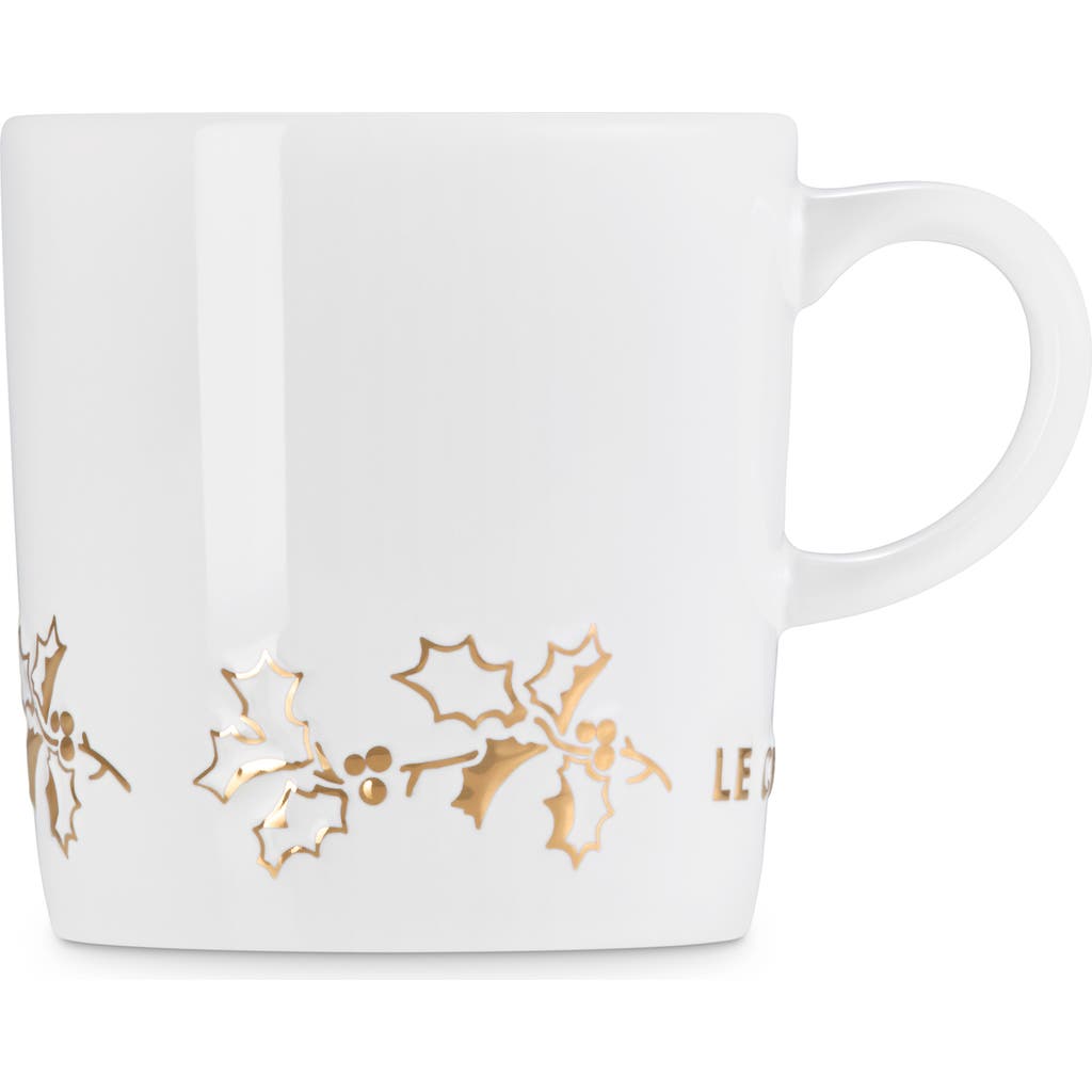 Le Creuset Holly Collection Mug In White