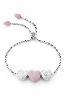 LuvMyJewelry Luv Me Heart Phosphodorite Slide Bracelet