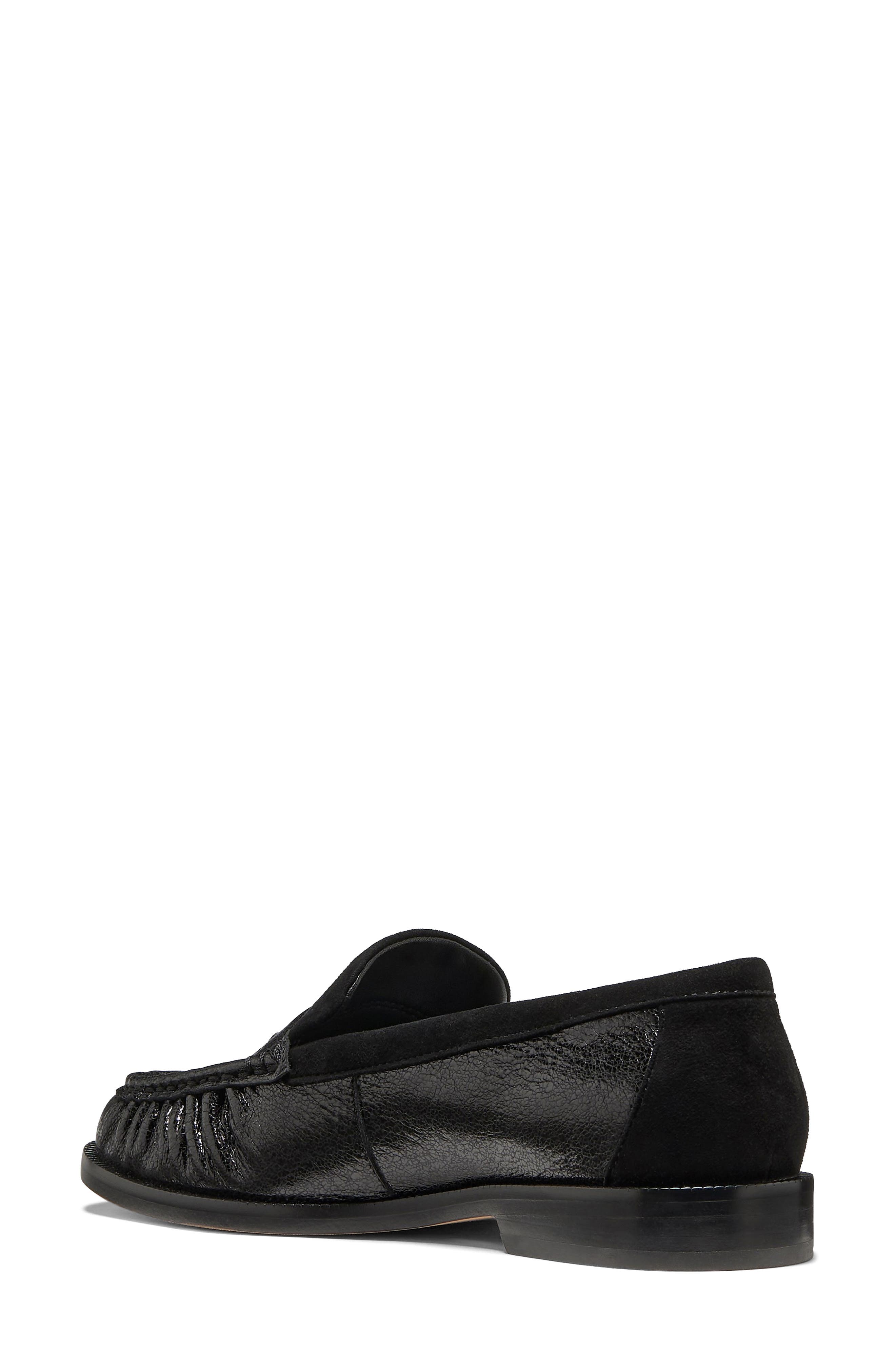 penny loafer, Alternate, color, BLACK