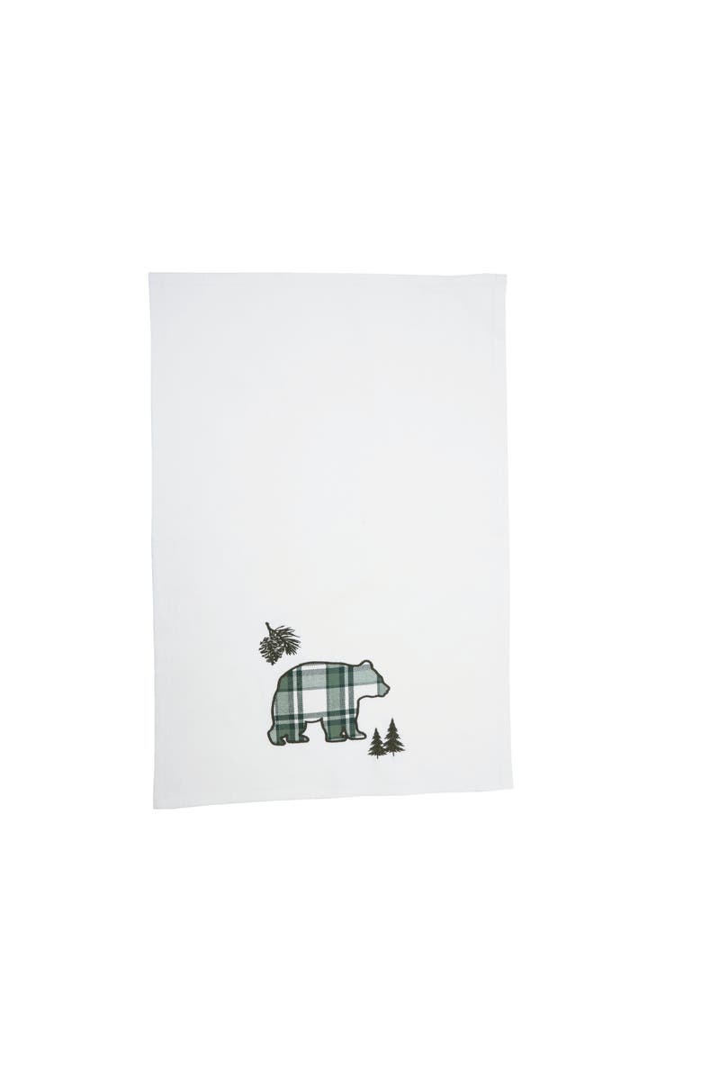 C&F Home Evergreen Bear Towel, Alternate, color, White