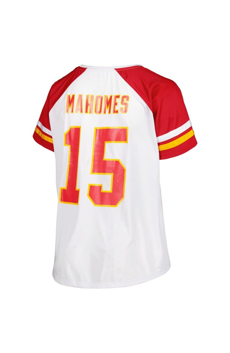 PROFILE Women's Patrick Mahomes White Kansas City Chiefs Plus Size Notch Neck T-Shirt, Alternate, color, 