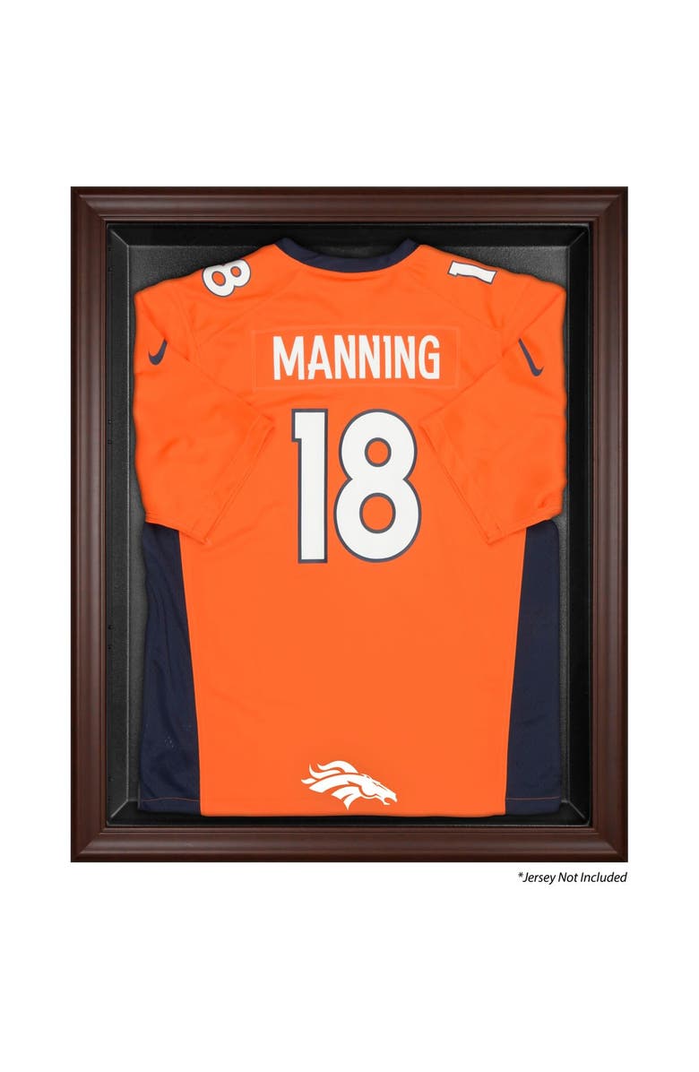 FANATICS AUTHENTIC Denver Broncos Brown Framed Logo Jersey Display Case, Main, color,
